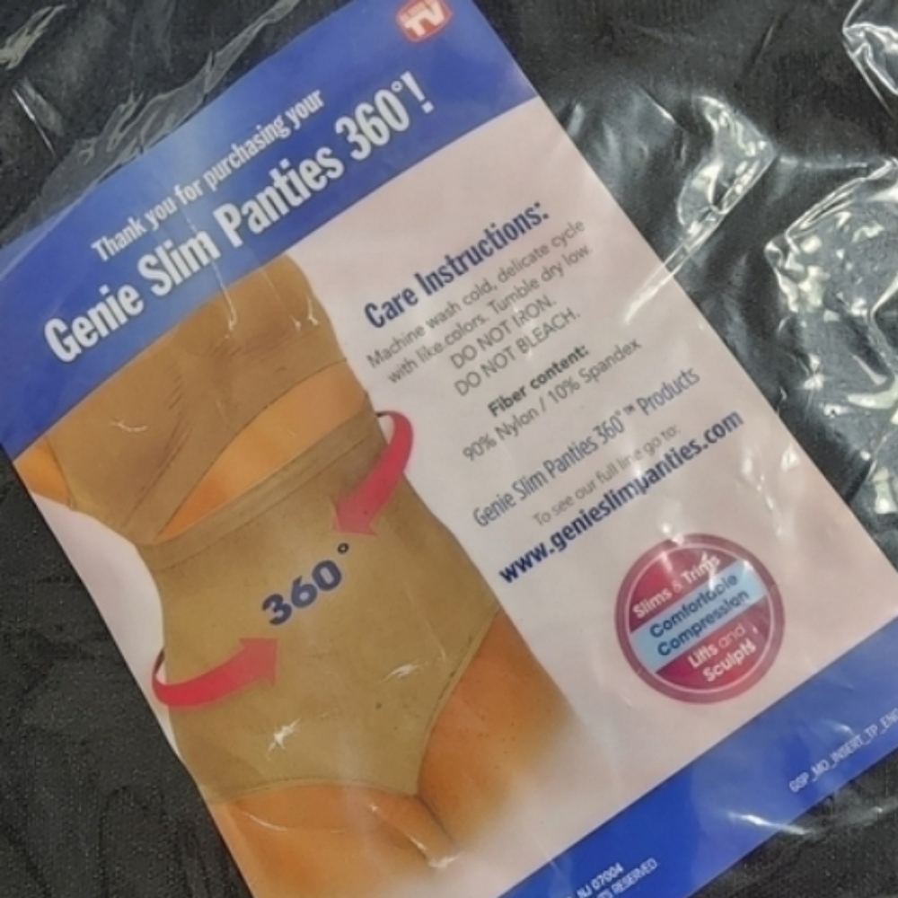 💥4 For $20💥Genie Slim Panties 360 Black XL 1X